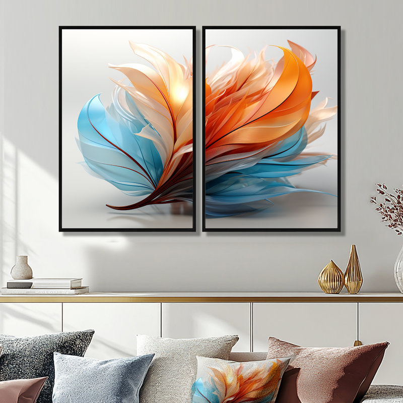 Ines - art mural moderne, Black, 36" H x 48" W, Impression encadrée flottante