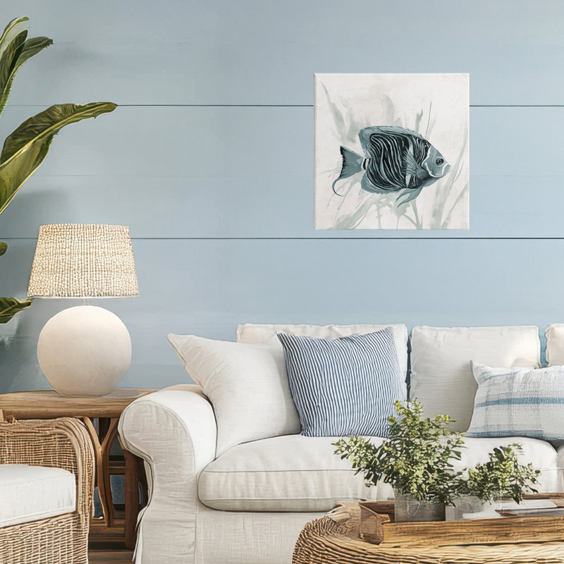 Quelque chose de toile aquatique, par Jacob Q, H 17 po x l 17 po