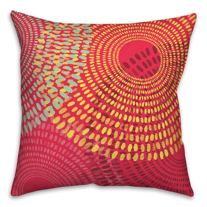 Geometric Outdoor Throw Pillow, Pink, Geometric 1