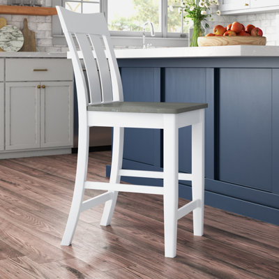 Hermelinda Solid Wood Counter Stool