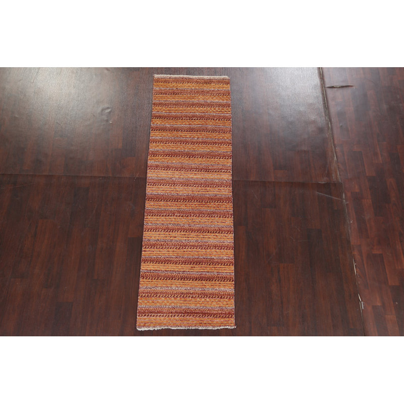Striped Gabbeh  Oriental Runner Rug 3x8