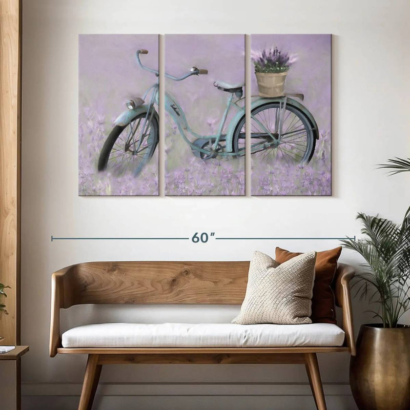 Mehar Bicycle In Lavender, 32" H x 50" W