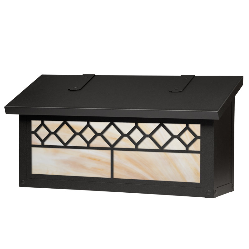 Boîte aux lettres murale Matrix, Miel, Noir texturé