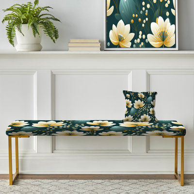 Banc rembourré or