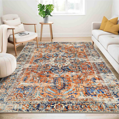 Vintage Look Flatweave 160cm X 230cm Area Rug