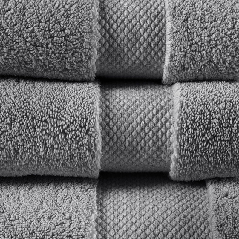 Cotton 6 Piece Towel Set, Charcoal