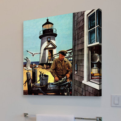 Lighthouse Keeper - Wrapped Canvas Painting