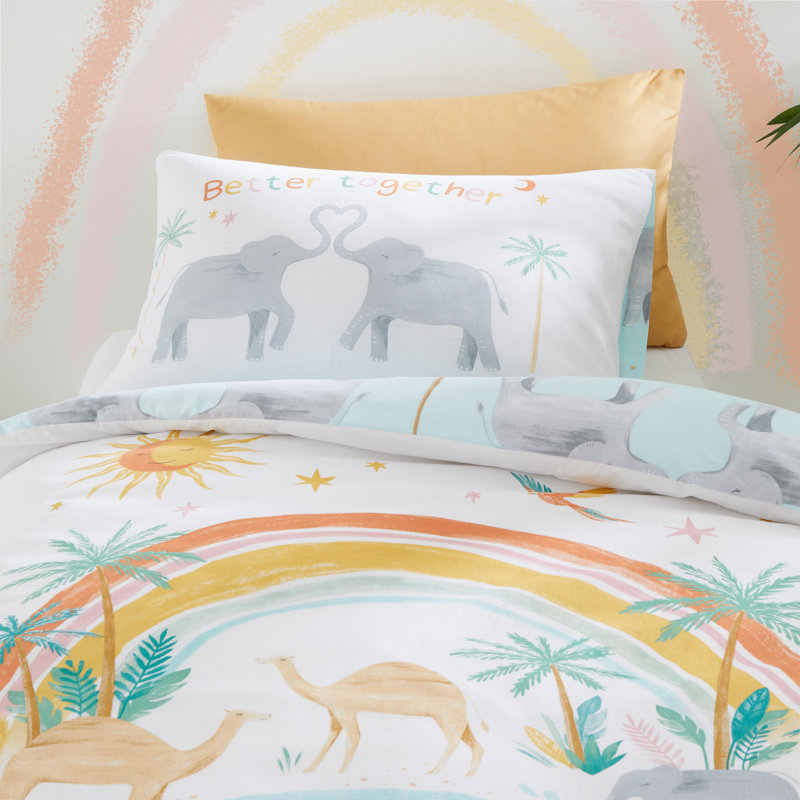 Paradise Desert Animals Duvet Cover Set, Double Duvet Cover + 2 Standard Pillowcases