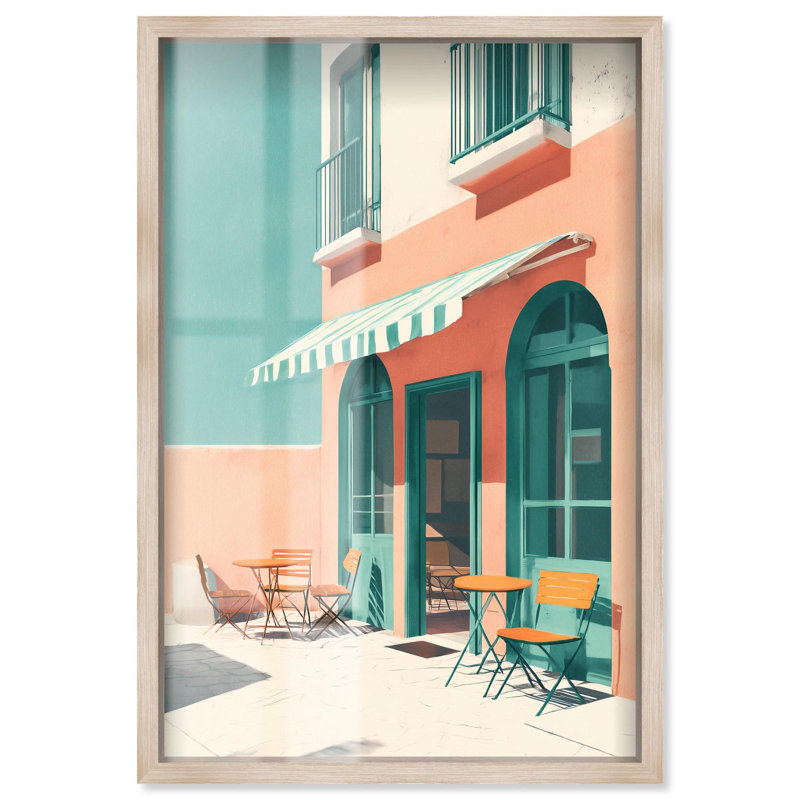 «Time for a Stop Shadowbox», art mural Coastal par Art Remedy, cadre blond, 11 x 16, H 16 po x l 11 po, Cadre blond