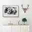 Resting Rhino in Abstract - Picture Frame Painting Print on MDF-55598395-55598384