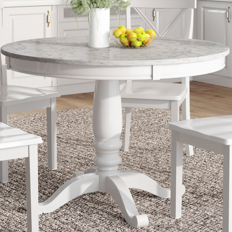 5 Pieces Dining Table and Chairs Set, Kitchen Room Solid Wood Table with 4 Chairs