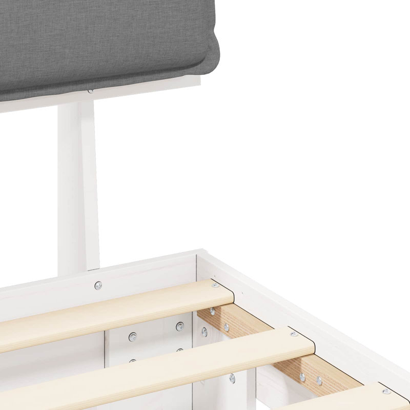 Bed, Light Grey/White, European Kingsize (160 x 200 cm)
