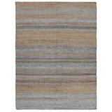 Aquila Striped Area Rug in Oat Silver