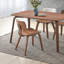 Ensemble de 2 chaises d'appoint en bois en noyer