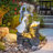 23.62"H Resin LED Fountain With Gooses Statue
