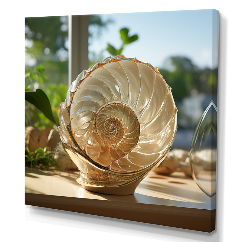 Seashell Treasures Vase sur toile, Toile tendue, H 30 po x l 30 po x P 1 po