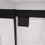 Porte de douche pivotante semi-sans cadre, verre trempé de 1/4 po, largeur réglable de 1,2 po, installation réversible, noir mat