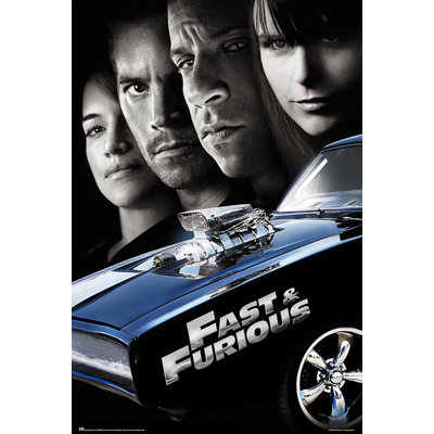  Officiellement sous licence Fast & Furious 4, affiche d'art - 24 x 36 po - reproduction décorative - papier affiche - prête à encadrer