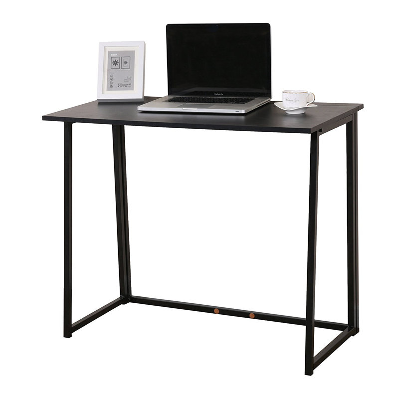 Tyonna Metal Base Writing Desk, Black