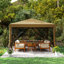 3x3m Pop Up Gazebo, Garden Tent Canopy with Removable Mesh Sidewall Netting
