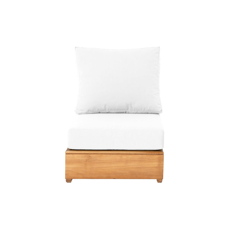 Arrihanna Outdoor Teak Lounge Chair, White