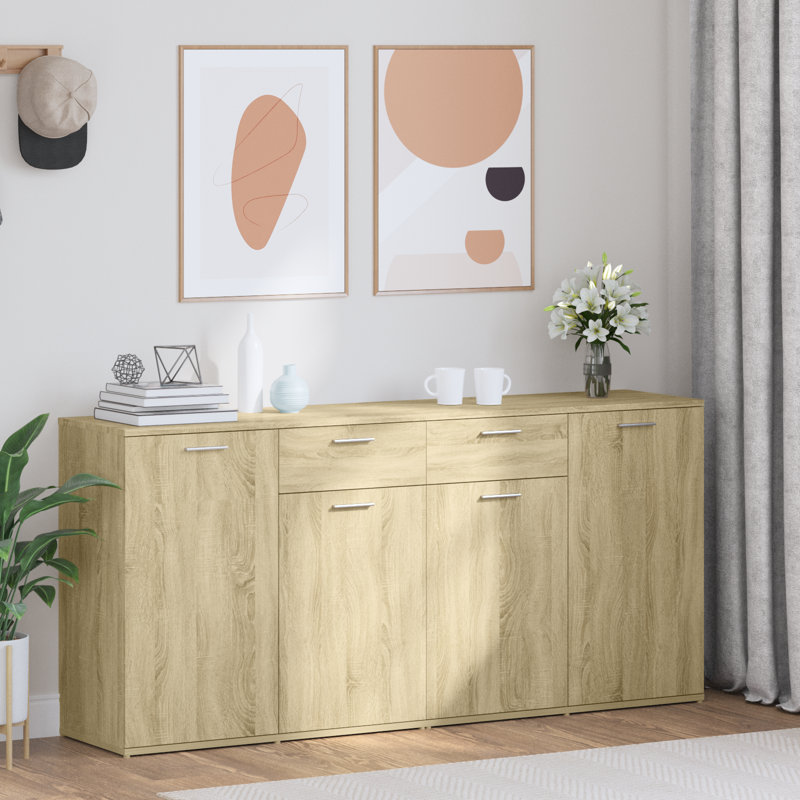 Audreyna Sideboard 160x36x75 cm Engineered Wood, Sonoma Oak