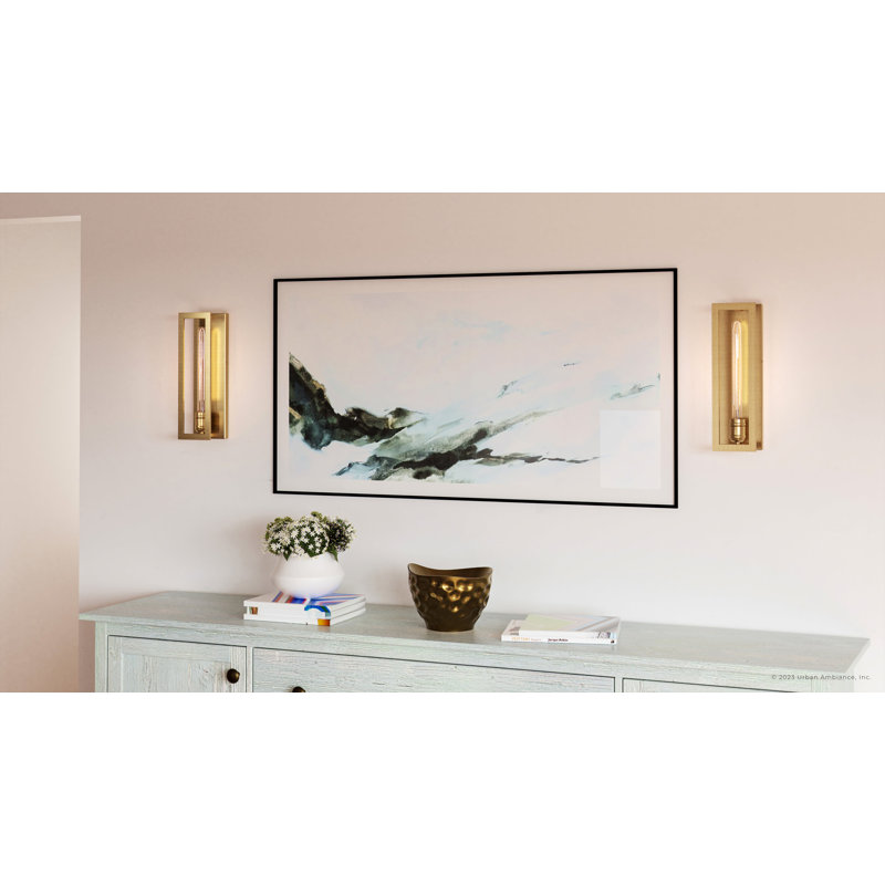 Franclin Armed Sconce, Brushed Brass