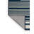 Washable Steel Blue White Striped Area Rug-1011849855