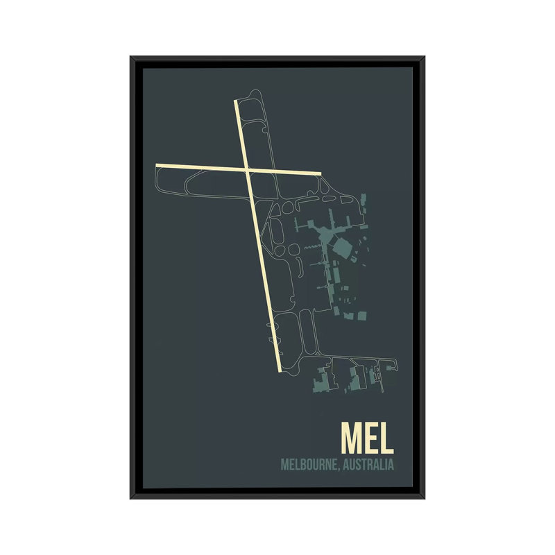 « mel diagram, melbourne, australie » par 08, reproduction d’impression sur toile, H 26 po x l 18 po x P 1,5 po, Non mat