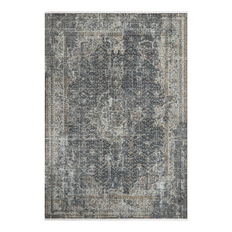 Folmar Oriental Fume Gray Area Rug, Rectangle 10' x 14'
