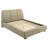 Brown Upholstered Queen Platform Bed