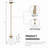 1-light 12'' Dimmable Antique Brass Modern Cone Pendant Light for Kitchen Island.Features Clear Glass Shade.-1319852120