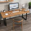 Bureau rectangulaire en bois massif brun clair-118311982-118311994