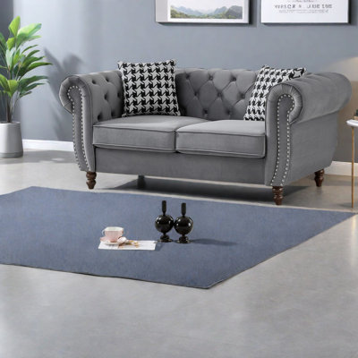Canapés compacts en velours, canapé Chesterfield moderne de 65 pouces pour la maison