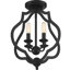 Plafonnier semi-encastré géométrique de style lustre à 4 lumières de 15 po Borger-1554926004