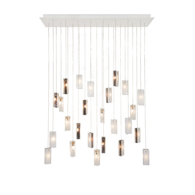 Luminaire suspendu en grappe de 25 lumières