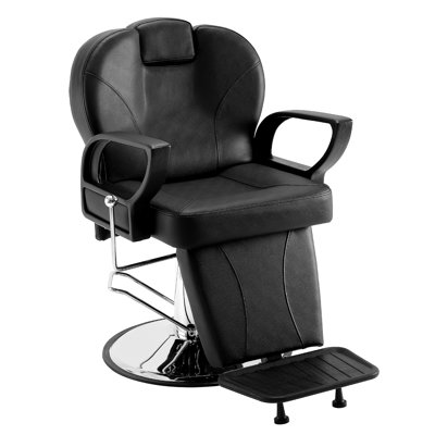 Fauteuil de salon, fauteuil de coiffeur inclinable hydraulique pour coiffeur, fauteuil de salon inclinable pivotant à 360 degrés de 90 ° à 130 ° pour shampooing spa beauté, poids maximal de la charge: 330 lb, noir