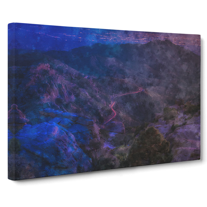 Road To The Mountains In Arizona - Wrapped Canvas Painting, 50cm H x 76cm W x 3cm D