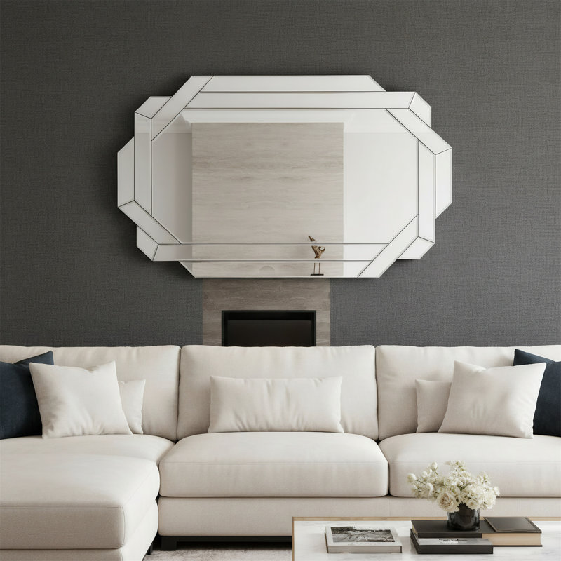 Miroir mural sans cadre à double orientation (35,8 po x 23,8 po)