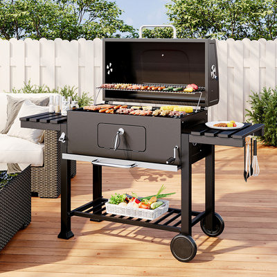 Dakota Fields Geistown 161cm W Charcoal Grill