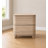 19.6" W 2-Drawer Nightstand with Curved Fronts, Rounded Corners, and Oak Finish
