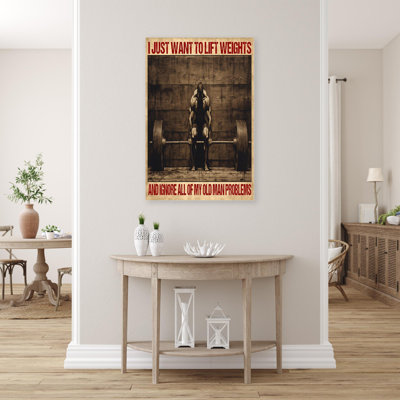 «I Just Want To Lift Weights», reproduction sur toile