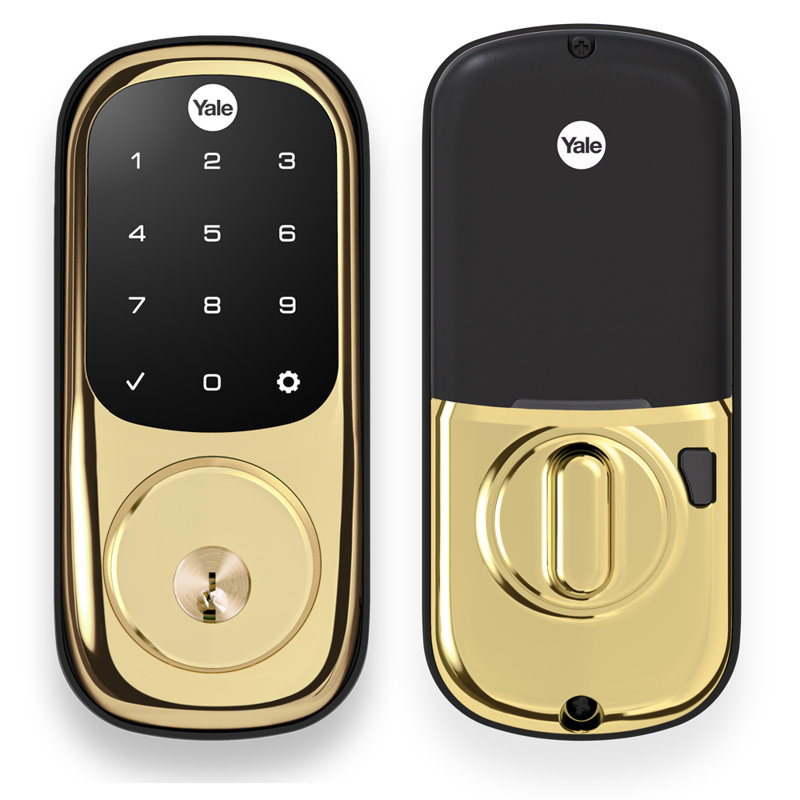 Assure Lock Touchscreen Deadbolt with ZigBee, Bright Brass