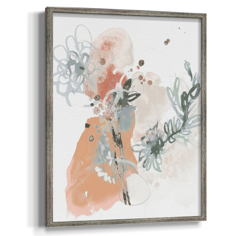 «Petal Drift I», reproduction encadrée - bois massif, H 11 po x l 9 po