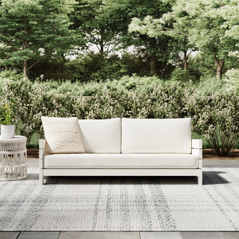 70.1'' Wide Straight Eucalyptus Loveseat with Cushions