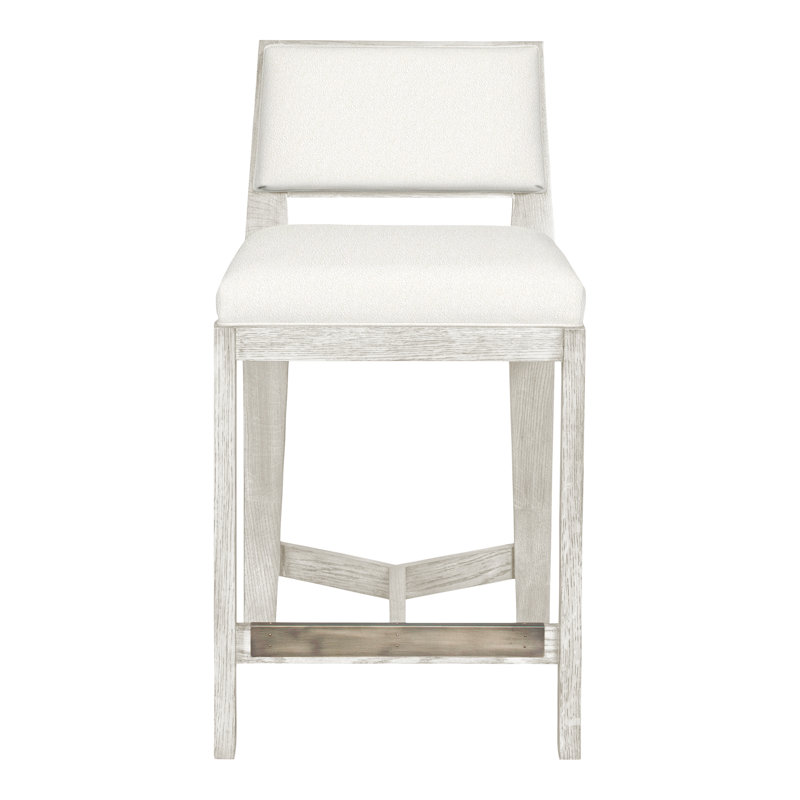 Thom Filicia Solid Wood 32.5" Bar Stool, Casa Blanca, Kennelly Snow