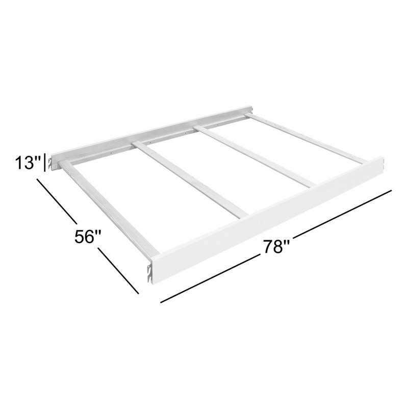 Rails pour lit double, Blanc patiné