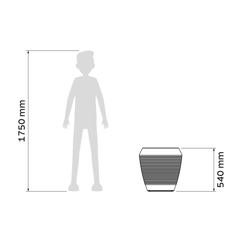 Pot Planter, Graphite