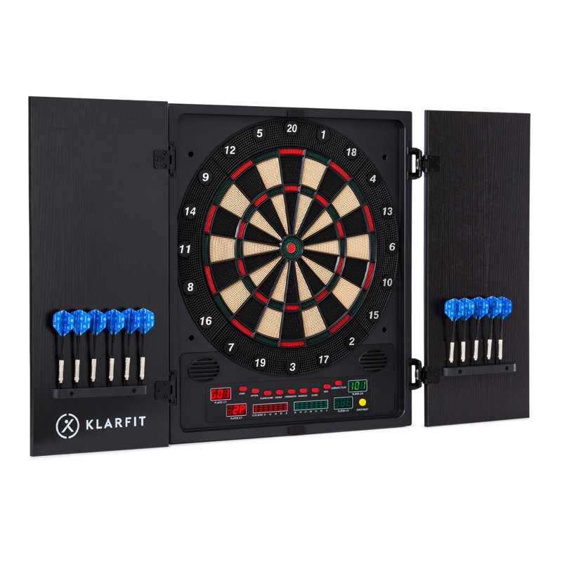 Klarfit Electronic Dartboard and Cabinet Set
