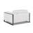 White Genuine Leather Chair with Adjustable Headrests-50816702